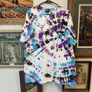 Vintage 90s RARE USA Made Polo Ralph Lauren Colorful Tie Dye Shirt Size Large